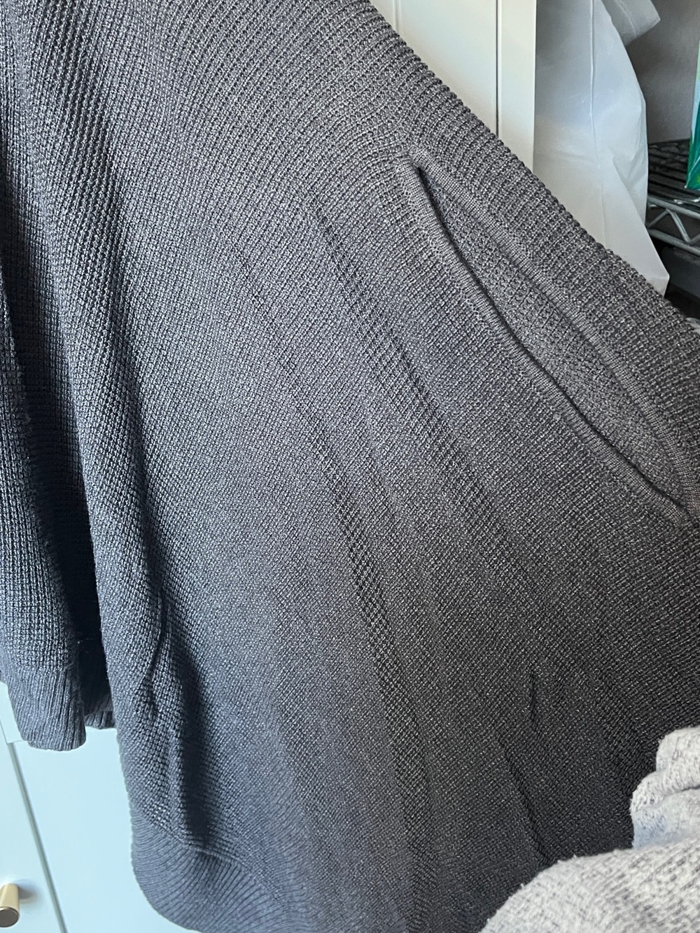 Lululemon Forward Flow Poncho Sweater - Dark Carbon Gray Knit Women's Sweater - Picture 2 of 9
